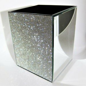Bella Lux Rhinestone & Mirror Crystal Wastebasket